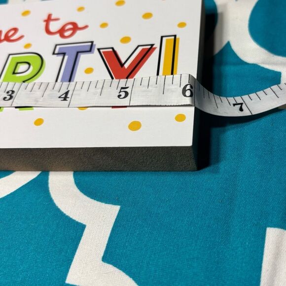 New Time to Party Party Word Block Tabletop Sign NWT - Picture 6 of 7